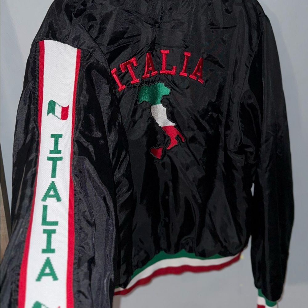 Italia Black Varsity Jacket